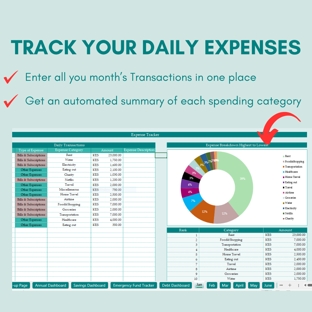 Monthly Budgeting Template-EXCEL VERSION - Image 6